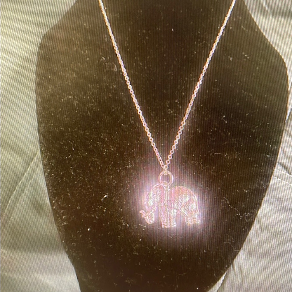 Silver Elephant Pendant Necklace